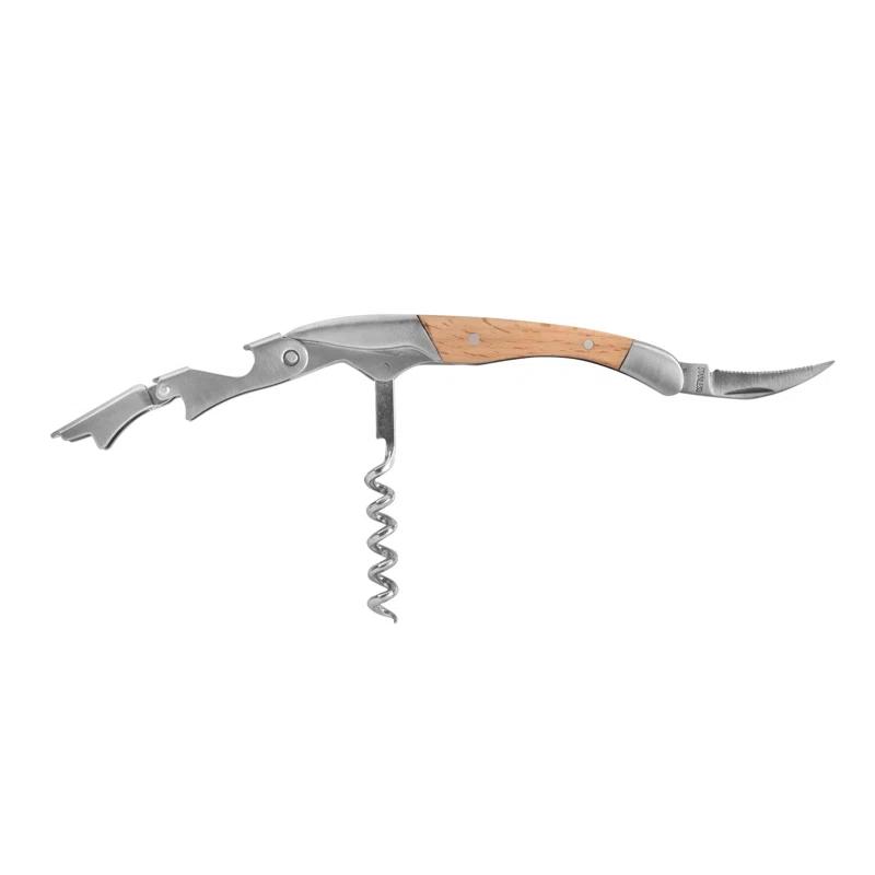 True Timber Double-Hinged Corkscrew with Birch Wood Handle