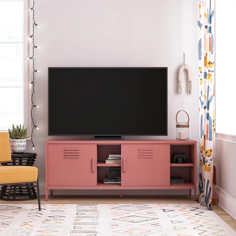Novogratz Cache Metal Locker-Style TV Stand for TVs up to 65"