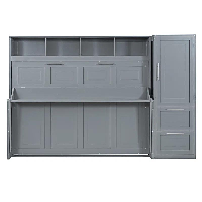 Galibens Murphy Bed Wall Bed With Closet And Drawers