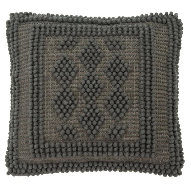 Safavieh Darvey Embroidered Wool Blend Reversible Throw Pillow