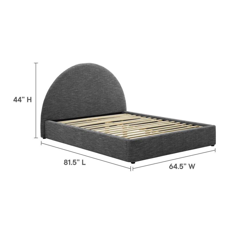 Resort Performance Velvet Arched Round Platform Bed