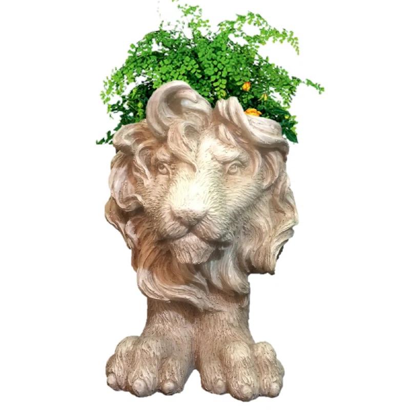 HomeStyles Muggly's Lion Mascot Animal Statue Planter