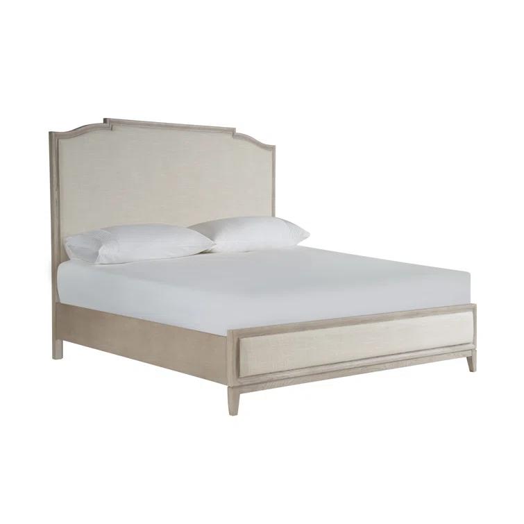 King Upholstered Bed with Soft Matte Black Hardware