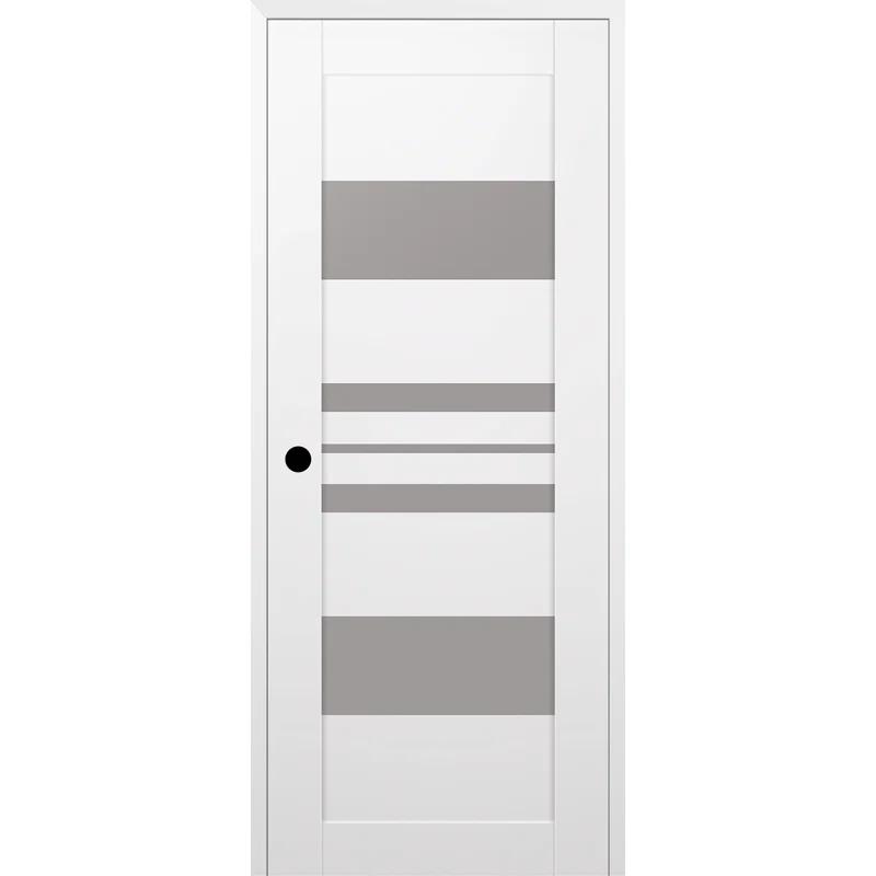 Belldinni Romi DIY-friendly Solid Manufactured Wood and Glass Prefinished Standard Single Prehung Door