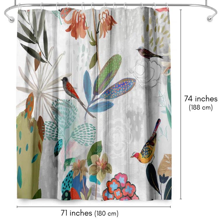 The Twillery Co.® Floral Shower Curtain Where the Passion Flower Grows by PI Creative Art