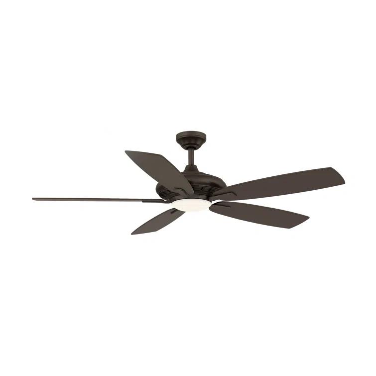 Minka Aire 52'' Laskintown 5 - Blade LED Standard Ceiling Fan with Remote Control and Light Kit Included