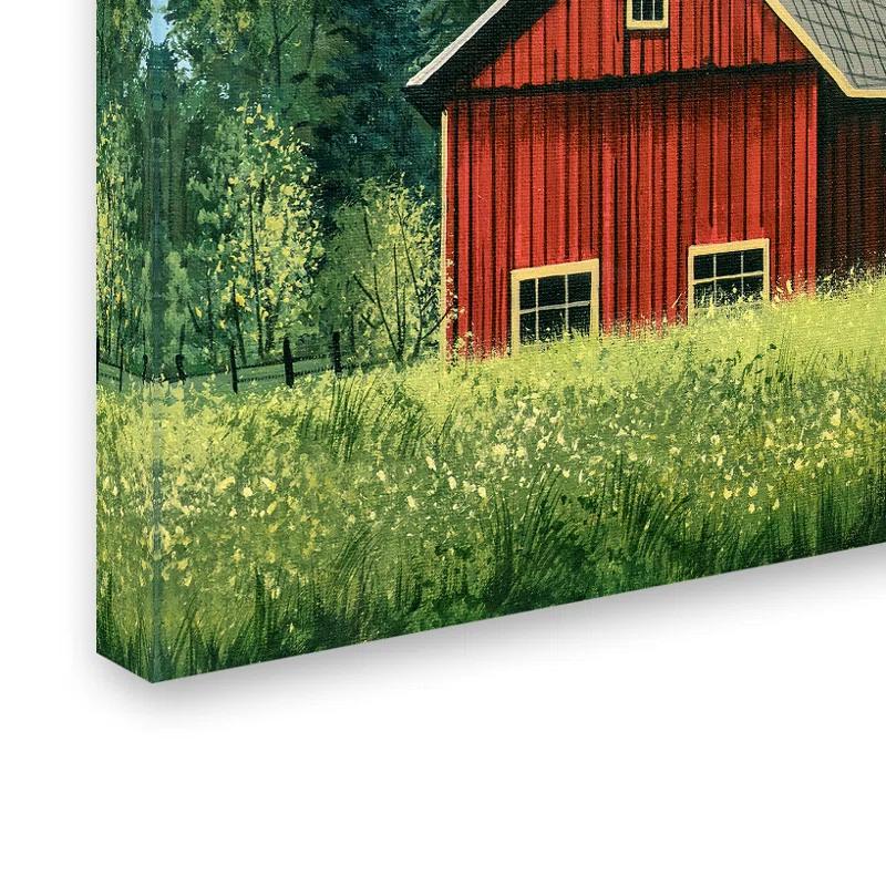 Trademark Fine Art Debbi Wetzel " Red Barn Summer " by Debbi Wetzel