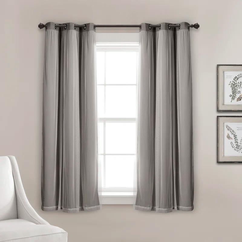 Lush Decor Polyester Blackout Curtain Pair (Set of 2)