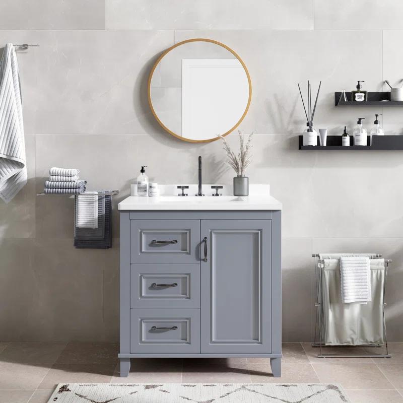 Hanover Hanover Ambridge 31'' Vanity Cabinet with Sink Combo for Bathroom, Pre-Assembled Cabinet