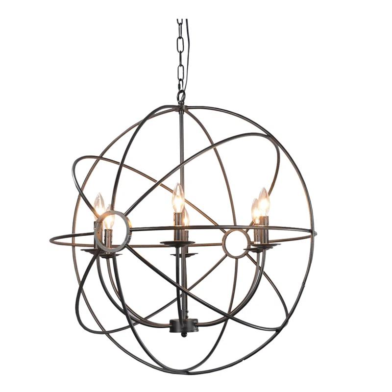 Classic Home Voltaire 6 - Light Globe Chandelier