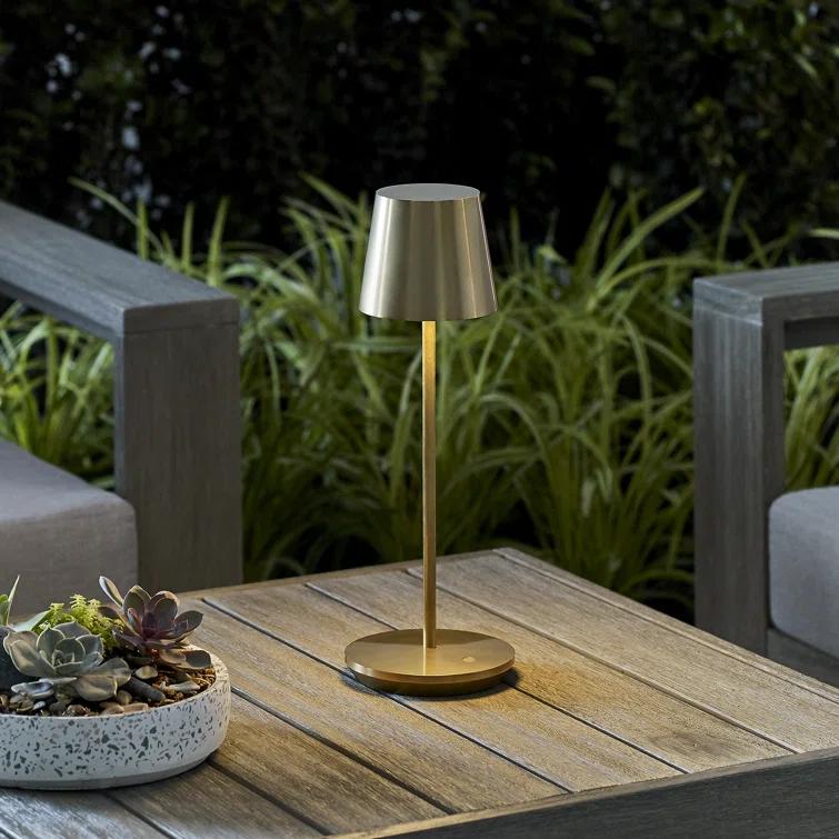 Carla Cordless Table Lamp - Brass