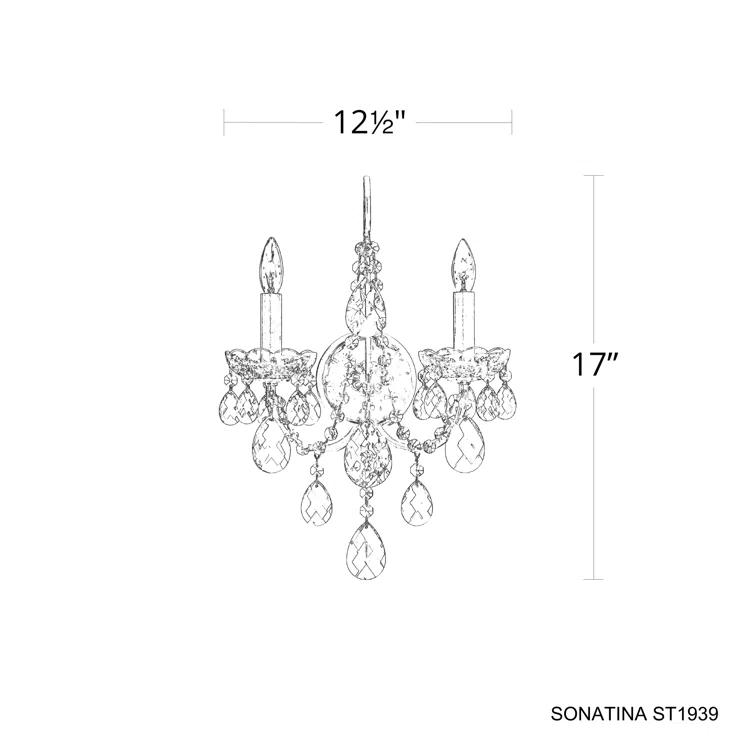 Schonbek Sonatina Candle Wall Light