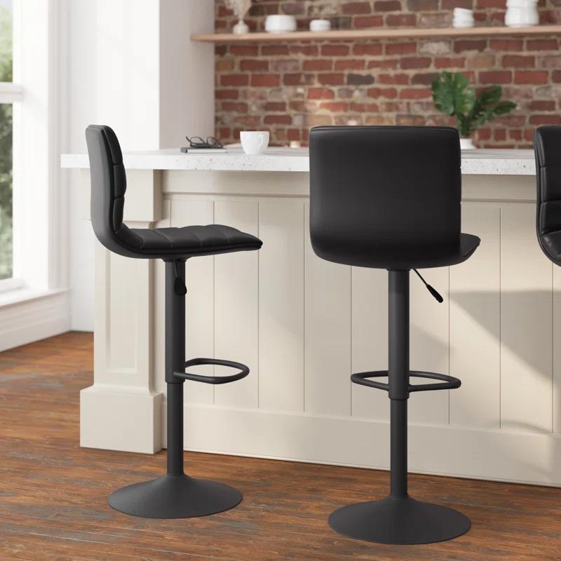 Taylor & Logan Rochester Swivel Upholstered Adjustable Height Counter Stool with Metal Frame