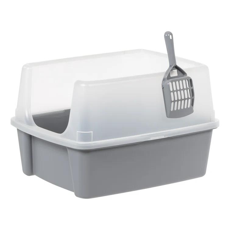 IRIS USA, Inc. Plastic Enclosed Litter Box with Scoop