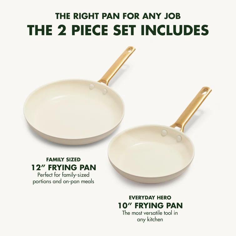 GreenPan ™ Reserve Taupe 2-Piece 10" and 12" Ceramic Non-Stick Fry Pan Set