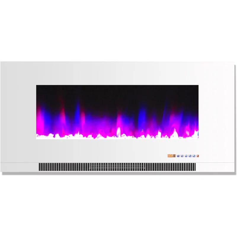 Cambridge Cambridge Wall Mount Electric Fireplace Heater with Remote Control for Indoor Use in Living Room, Bedroom, Home Office