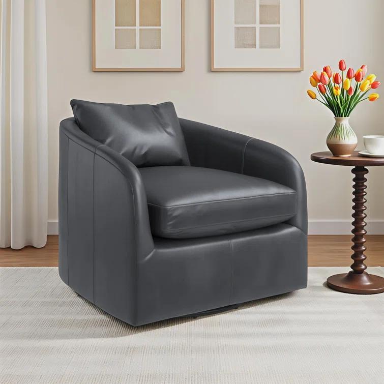 Paralimni Upholstered Swivel Armchair