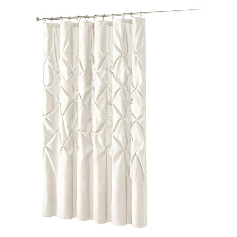 Madison Park Laurel Tufted Semi-Sheer Shower Curtain
