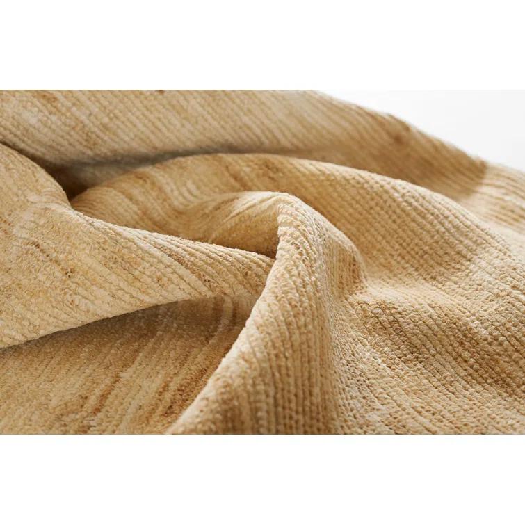 Momeni 9'x12' Organic Solid Handknotted Area Rug Natural: Jute & Cotton, Low Pile, Handmade, Indoor Rectangle Rug