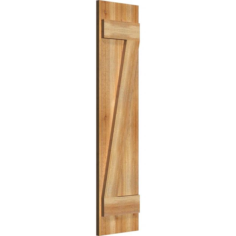 Ekena Millwork TimberCraft 5 3/8" Boards Joined Board-n-Batten Shutters w/Z-Bar, Western Red Cedar (Per Pair) (Set of 2)