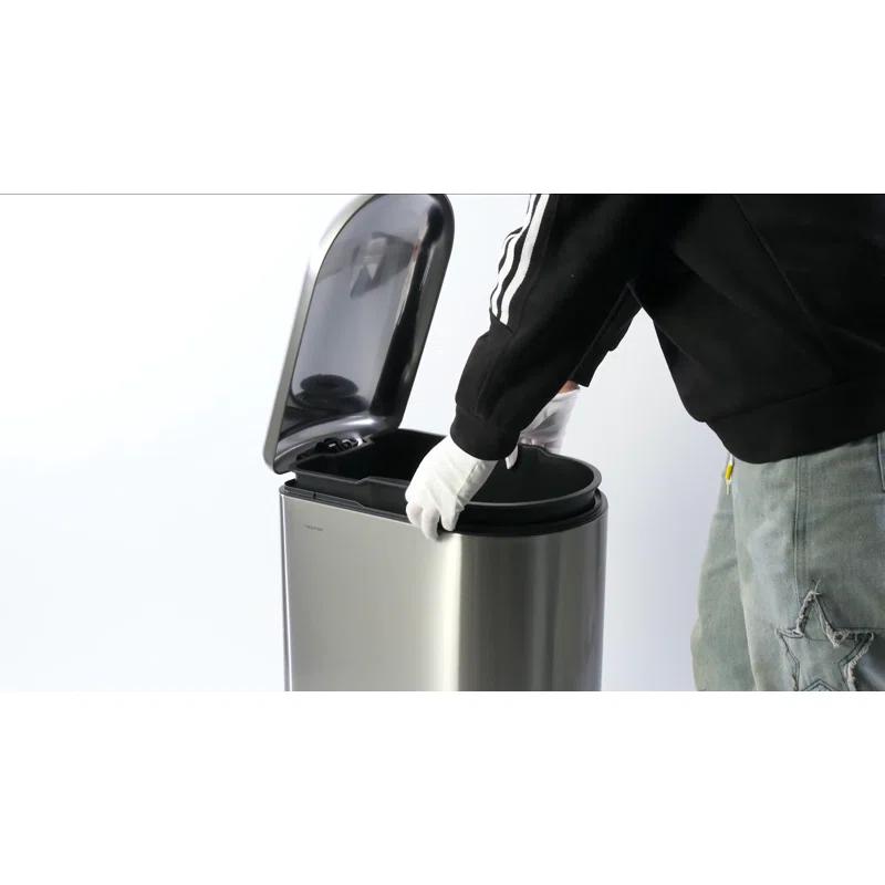 happimess Roland Steel Step On Trash Can