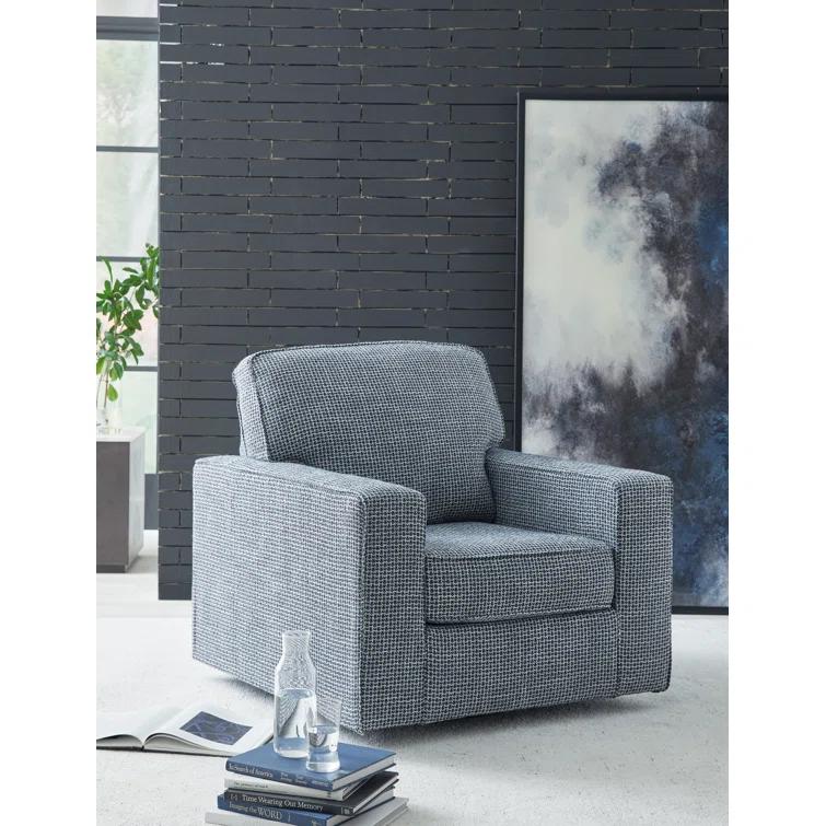 Ebern Designs Deivydas Upholstered Swivel Armchair