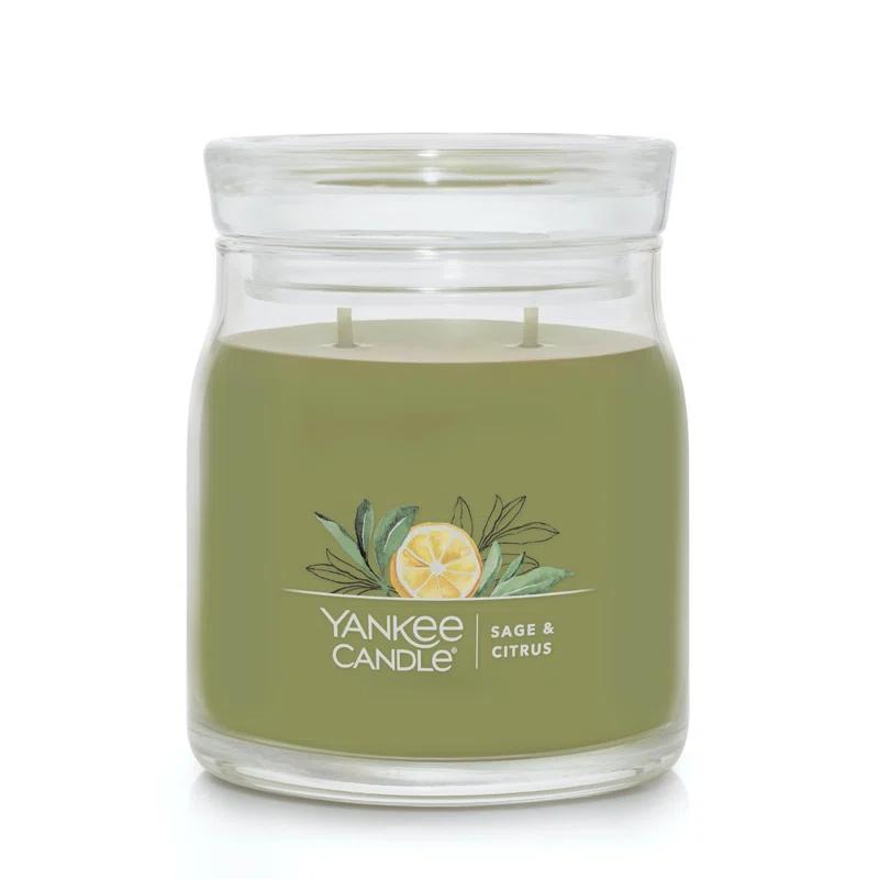 YANKEE CANDLE Signature Sage & Citrus Scented Jar Candle