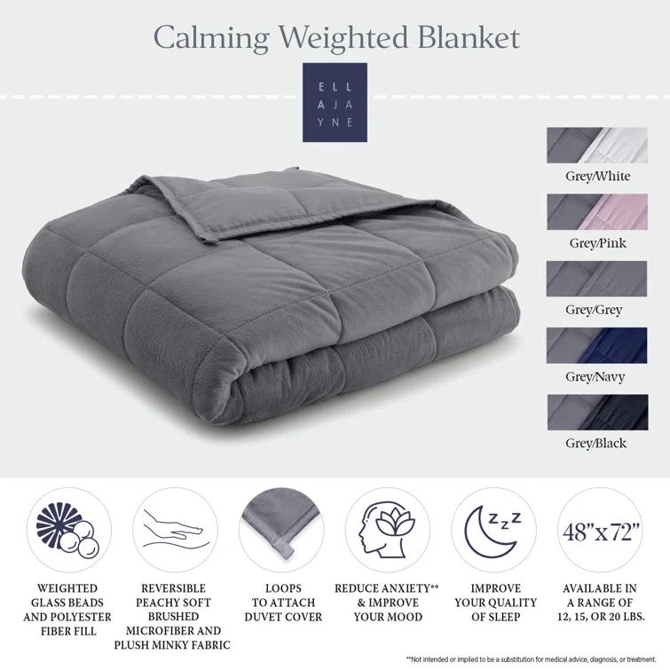 Ella Jayne Home Reversible Weighted Anti-Anxiety Blanket