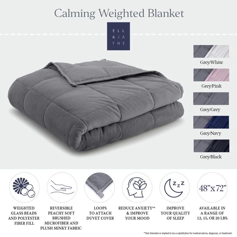 Ella Jayne Home Reversible Weighted Anti-Anxiety Blanket