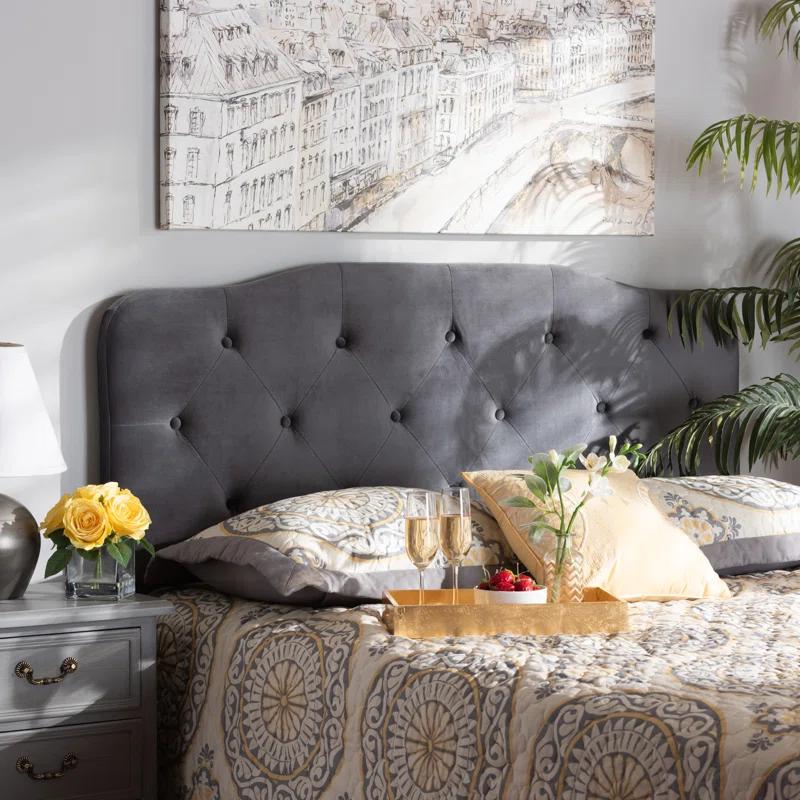 Corrigan Studio® Turek Velvet Upholstered Panel Headboard