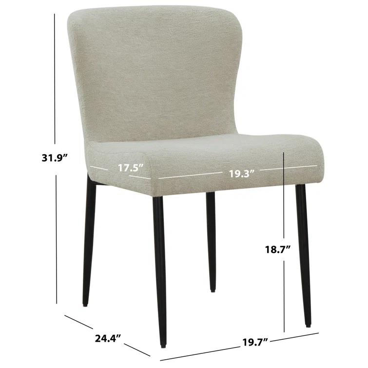 Joss & Main Estrella Boucle And Metal Legs Dining Chair