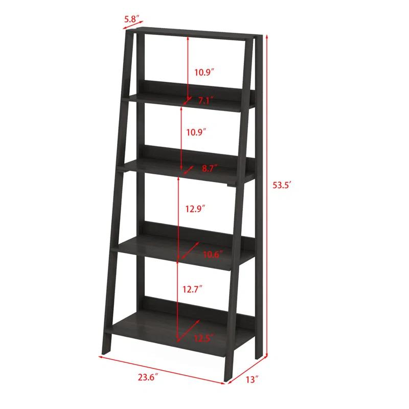 AKLOV 5-Tier Ladder Bookcase Display Shelf