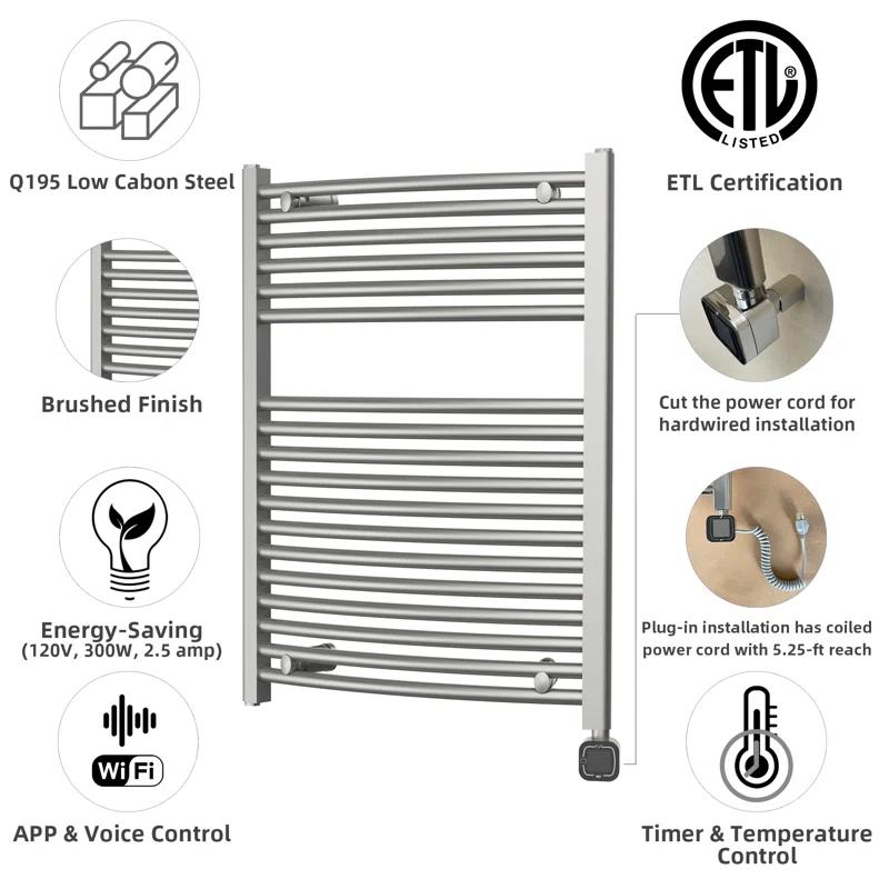 HEATGENE HG-R0286S Curved Towel Rail Towel Warmer