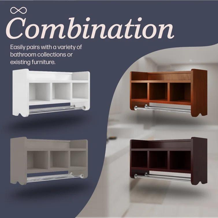 Lark Manor™ Alaterre Furniture Williamsburg Bathroom Vanity 2-Piece Set - 36 Inch Vanity and Bathroom Mirror - Solid Wood Sink Cabinet Set