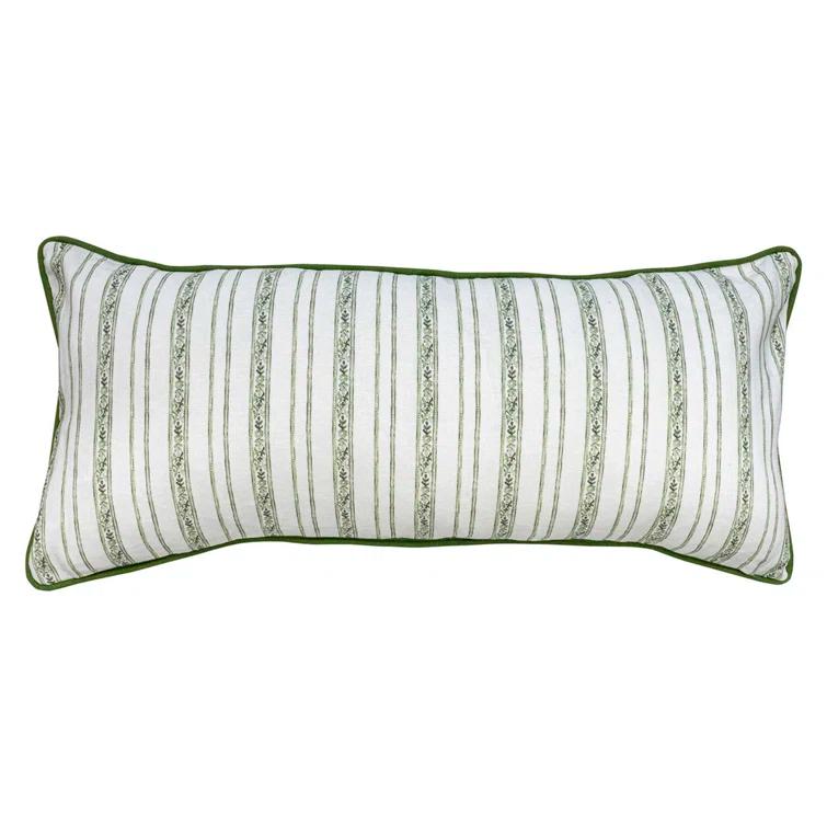 Juliska Seville 11" x 22" Pillow Cover & Insert - Green/White