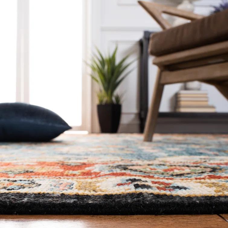 Samarkand SRK117 Hand Knotted Area Rug - Blue/Red - 6'x9' - Safavieh.