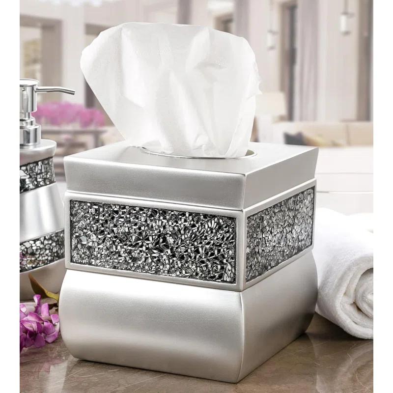 Creative Scents Brushed Nickel Tissue Box Cover