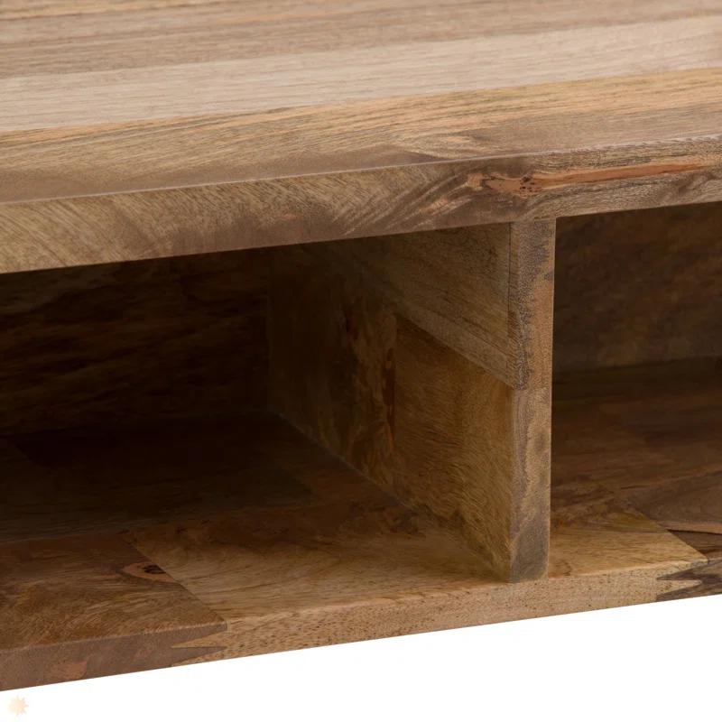 Hunter 48"W Solid Wood Industrial Lift Top Coffee Table with Hidden Storage and Metal Hairpin Legs