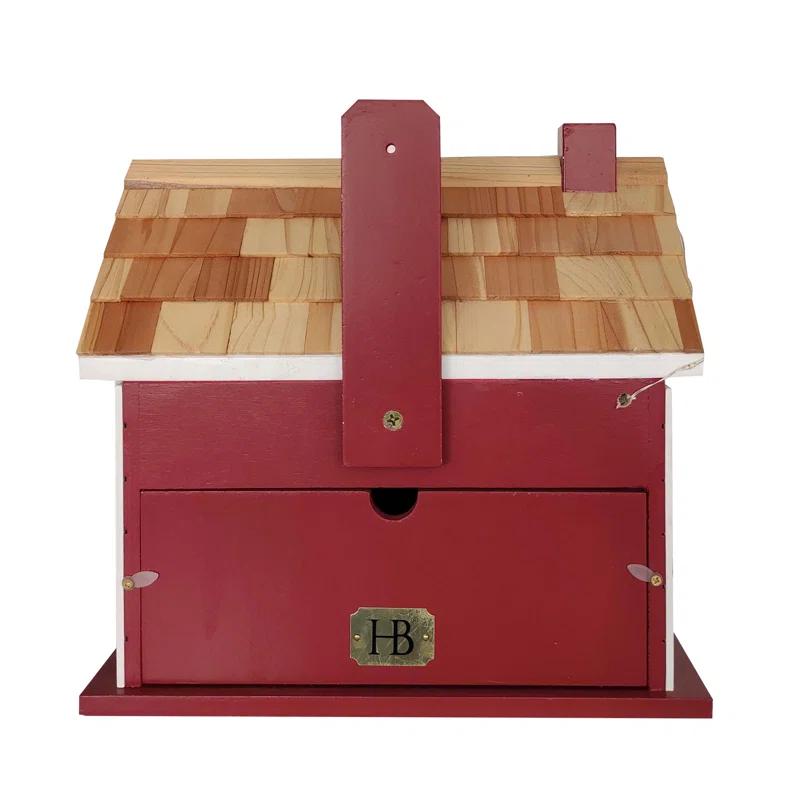 Home Bazaar Holiday Offerings Christmas Cape 10 in x 10.25 in x 7 in Birdhouse