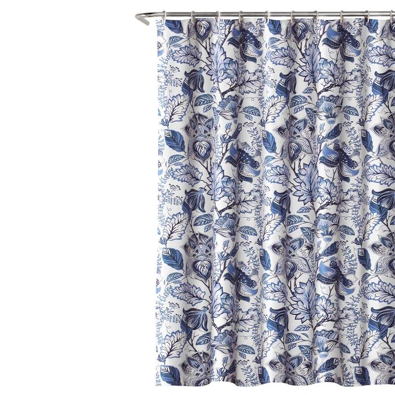 Lush Decor Cynthia Jacobean Floral Shower Curtain