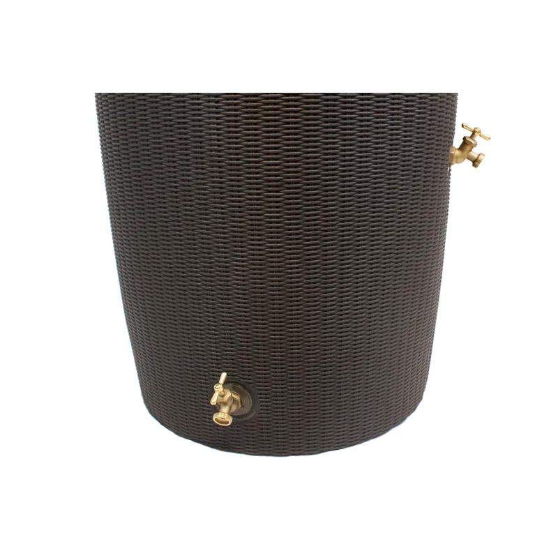 Good Ideas 50 Gallons Plastic Drainable Dual Overflow Planter Rain Barrel