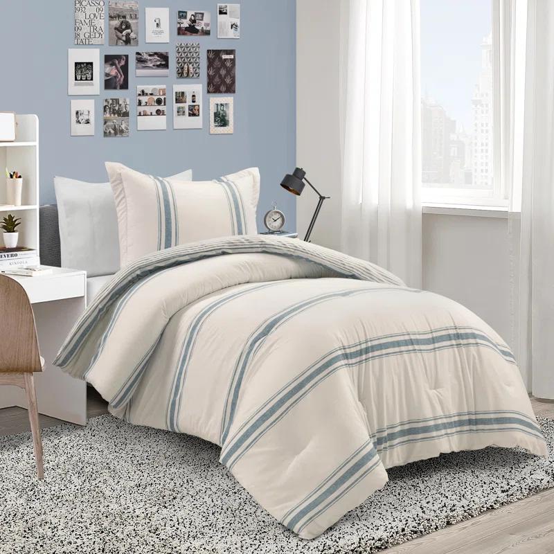 Farmhouse Standard Cotton Reversible Comforter Set