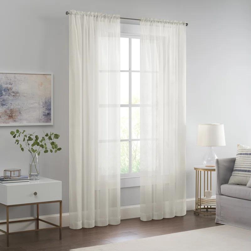 Eclipse Livia Sheer Voile Grommet Curtain Panel