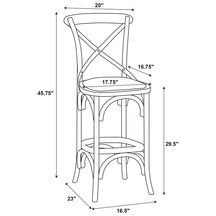 Modway Modway The Gray Barn Hidden Hill Elm Wood Barstool