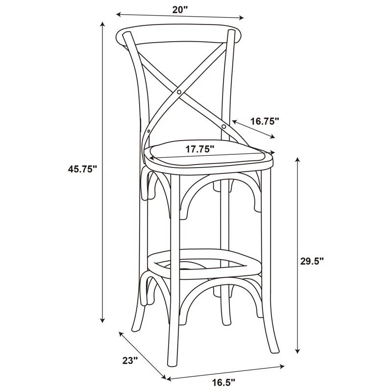 Modway Modway The Gray Barn Hidden Hill Elm Wood Barstool