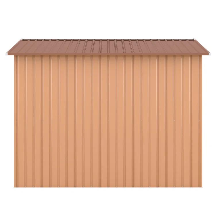 Jaxpety Outdoor 8 ft. W x 8 ft. D Metal Storage Shed