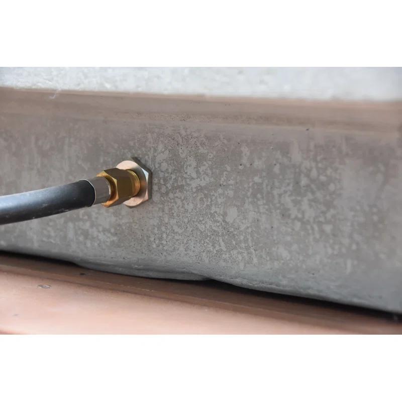 Elementi Hampton 56" Concrete Fire Table, Light Grey