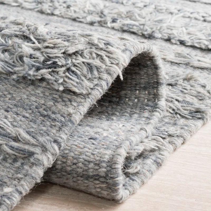 Laurel Foundry Modern Farmhouse® Hartzler Hand-Woven Flatweave Grey/Ivory Area Rug
