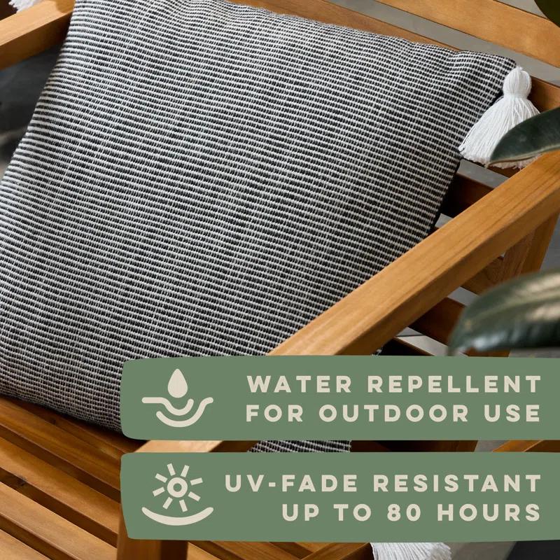 Town & Country Living TOWN & COUNTRY TERRA Alara Ribbed Texture Indoor Outdoor Decorative Pillow 20"x20"