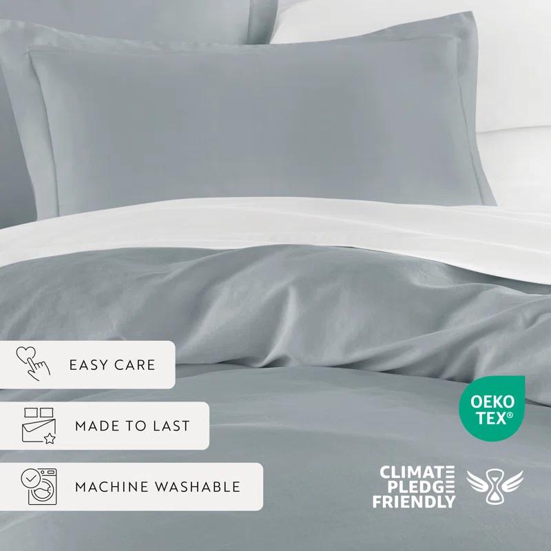 Becky Cameron Vintage Washed Long-Staple Sateen Cotton Duvet Cover Set